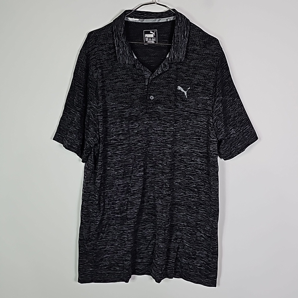 Puma XL black and gray short sleeve polo